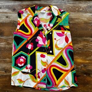 Vintage Blouse vest Shirt Byblos Italy Medium / Large